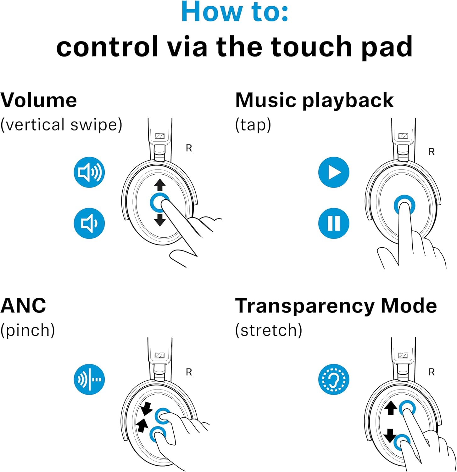 Sennheiser Momentum 4 Wireless Noise Cancelling Headphones - Bluetooth Headset for Crystal-Clear Calls with Adaptive Noise Cancellation, Over-Ear Headphones, 60h Battery Life, Folding Design, Black - Image 14