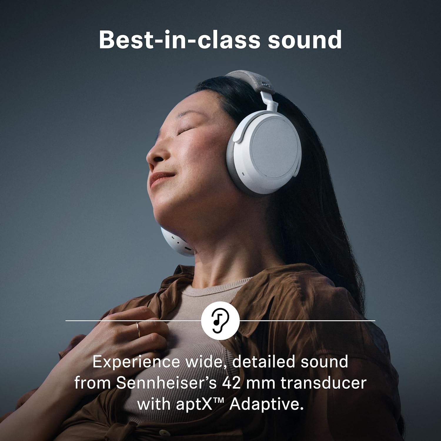 Sennheiser Momentum 4 Wireless Noise Cancelling Headphones - Bluetooth Headset for Crystal-Clear Calls with Adaptive Noise Cancellation, Over-Ear Headphones, 60h Battery Life, Folding Design, Black - Image 3